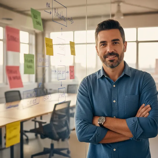 Carlos Etxebarria en su coworking