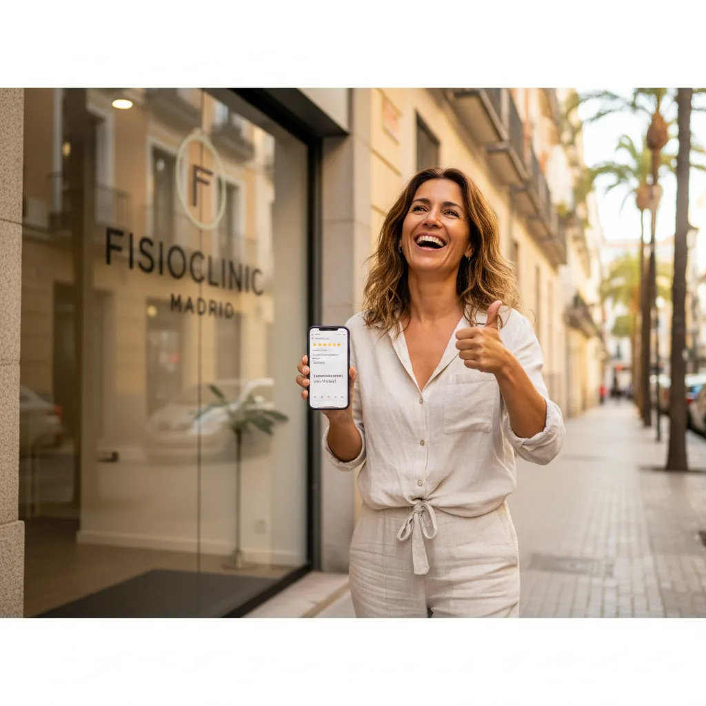 Paciente dejando reseña en Google